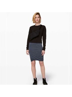 lululemon athletica Navy Heather Pencil Skirt